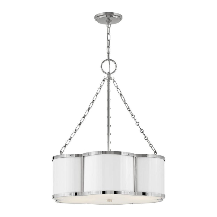 Chandelier Chance - Medium Drum-Hinkley Lighting-HINKLEY-4446PN-ChandeliersPolished Nickel-3-France and Son