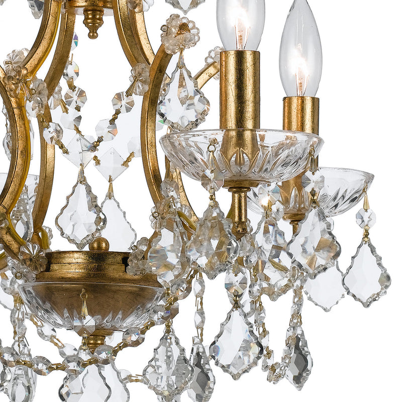 Filmore Chandelier - Antique Gold-Crystorama Lighting Company-CRYSTO- 4454-GA-CL-MWP-Chandeliers4 Lights-15-France and Son