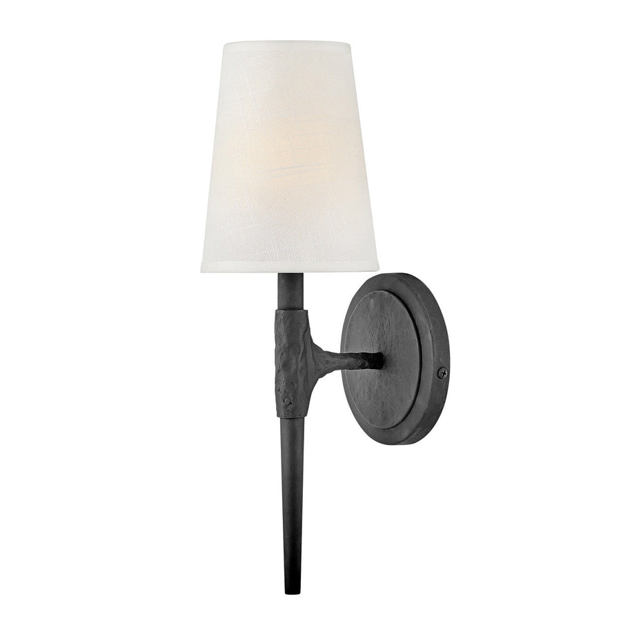 Beaumont Single Light Sconce-Hinkley Lighting-HINKLEY-4460BK-Wall Sconces-1-France and Son