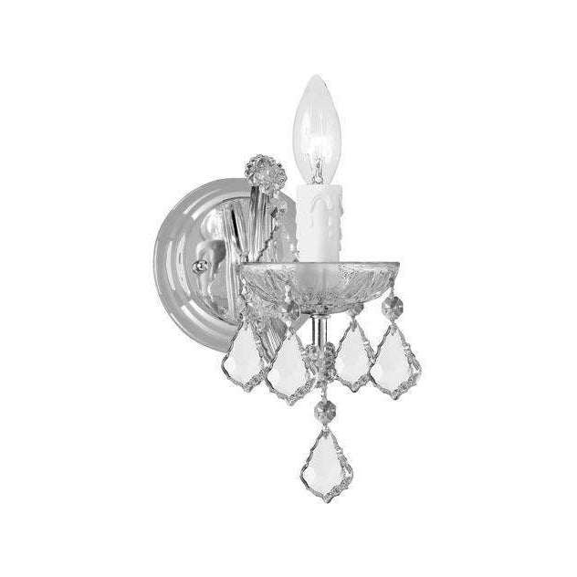 Maria Theresa 1 Light Sconce-Crystorama Lighting Company-CRYSTO-4471-CH-CL-MWP-Wall LightingSilver-Clear Crystal-1-France and Son