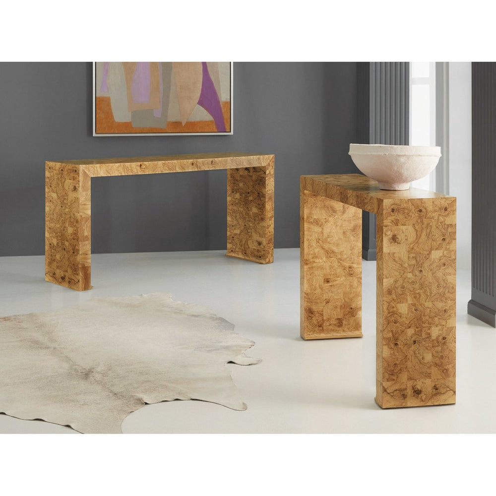 Slab Console - Olive Ash Burl-Modern History-MODERN-MH935F01-Console TablesSmall-2-France and Son