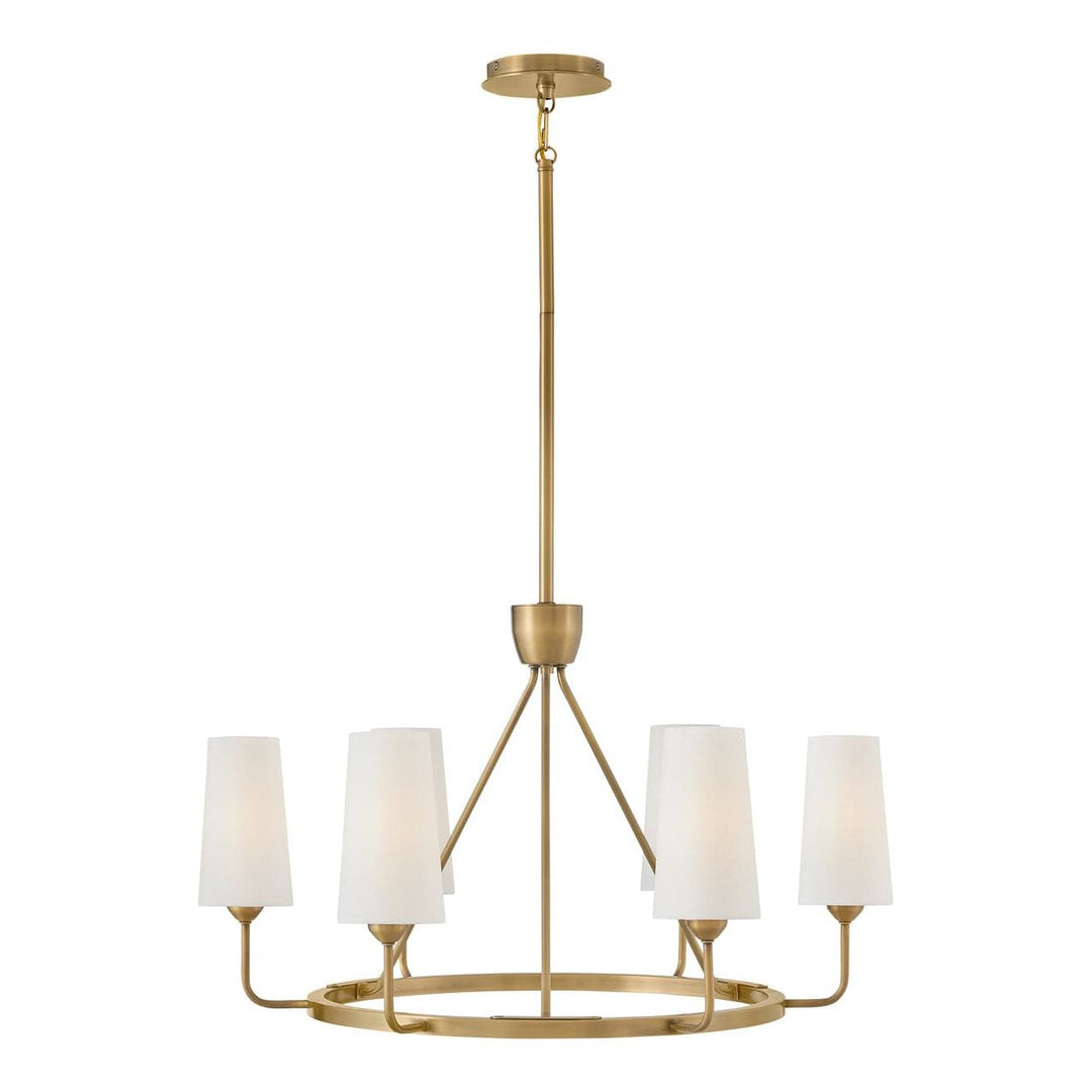 Chandelier Lewis - Medium Single Tier-Hinkley Lighting-HINKLEY-45006HB-ChandeliersHeritage Brass-2-France and Son