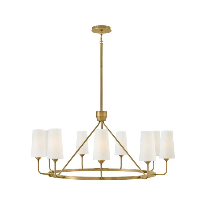 Lewis Large Single Tier-Hinkley Lighting-HINKLEY-45009HB-ChandeliersHeritage Brass-2-France and Son