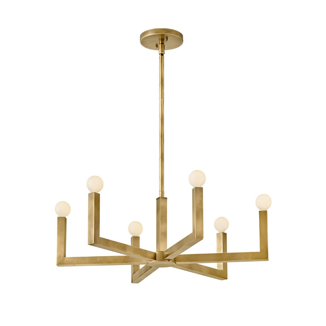 Ezra Chandelier Large Single Tier-Hinkley Lighting-HINKLEY-45046HB-ChandeliersHeritage Brass-1-France and Son