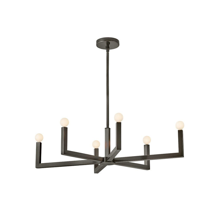 Chandelier Ezra - Six Light Linear-Hinkley Lighting-HINKLEY-45048BX-ChandeliersBlack Oxide-1-France and Son