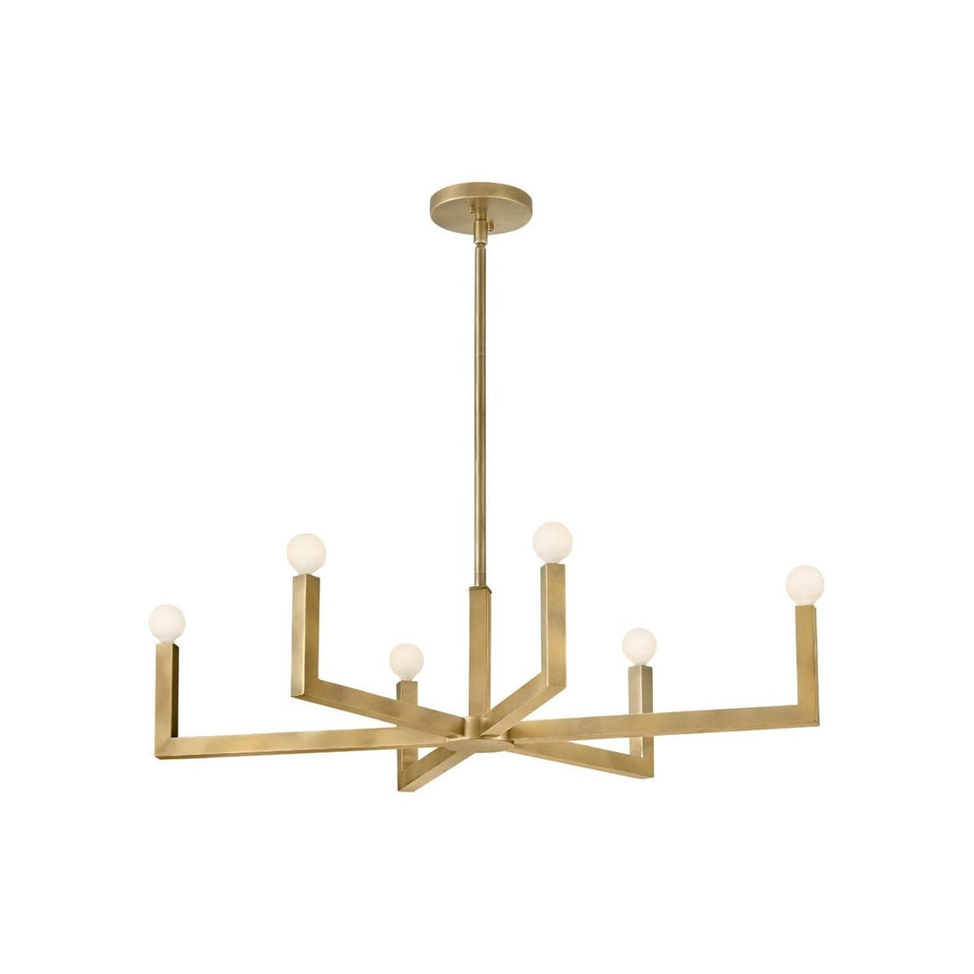 Chandelier Ezra - Six Light Linear-Hinkley Lighting-HINKLEY-45048HB-ChandeliersHeritage Brass-5-France and Son