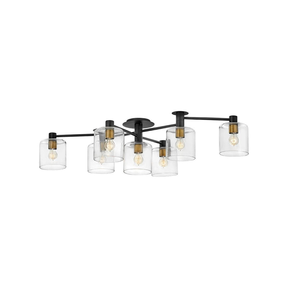 Foyer Axel - Extra Large Semi - Flush Mount-Hinkley Lighting-HINKLEY-4513BK-Flush MountsBlack-2-France and Son