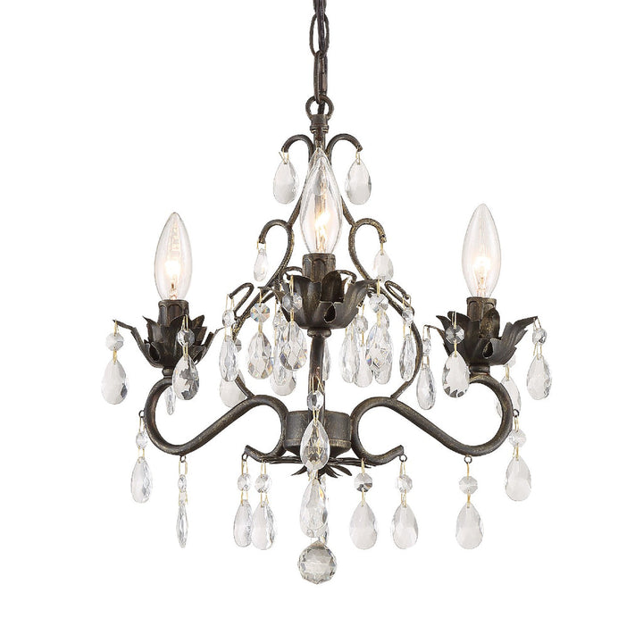 Paris Market 3 Light Mini-Chandelier-Crystorama Lighting Company-CRYSTO-4534-EB-CL-MWP-Chandeliers-2-France and Son