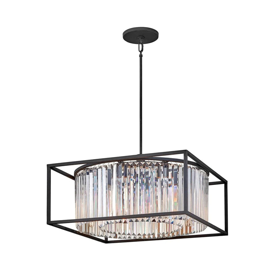 Giada Medium Convertible Drum-Hinkley Lighting-HINKLEY-4555BK-Chandeliers-1-France and Son