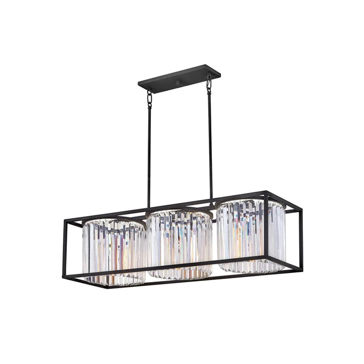 Giada Three Light Linear-Hinkley Lighting-HINKLEY-4556BK-Chandeliers-1-France and Son