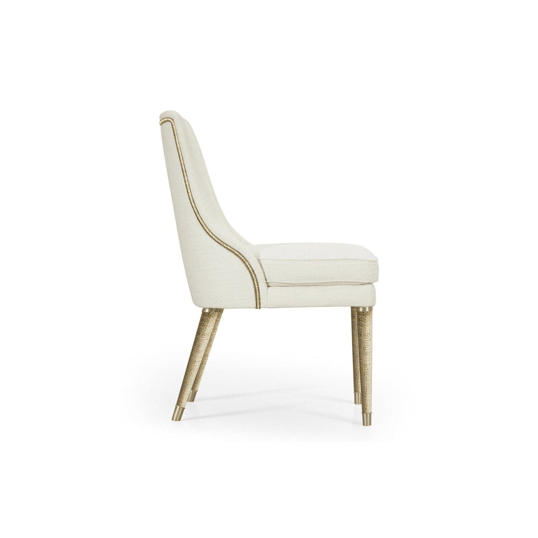 Shoal Grasscloth Side Chair-Jonathan Charles-JCHARLES-001-2-131-LOW-Dining Chairs-4-France and Son