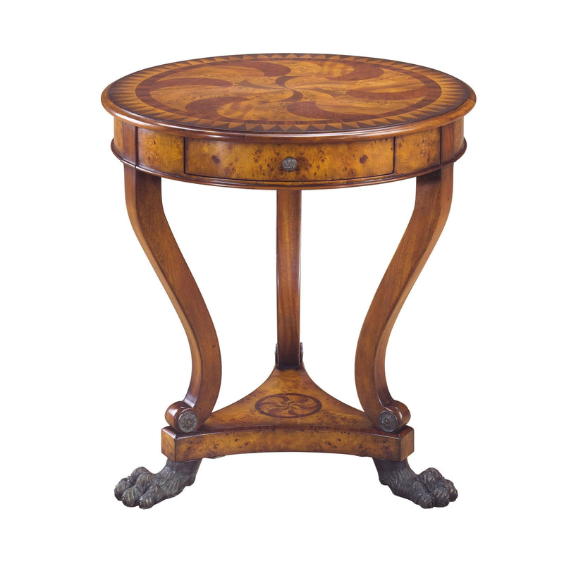Burl Swirls Side Table-Theodore Alexander-THEO-5005-228-Side Tables-1-France and Son