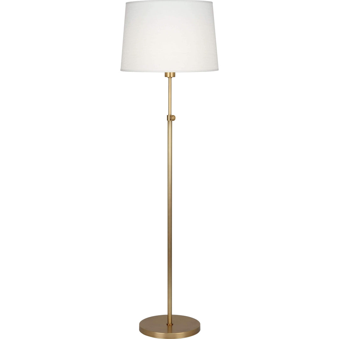 Koleman Adjustable Round Floor Lamp-Robert Abbey Fine Lighting-ABBEY-463-Floor LampsAged Brass-1-France and Son