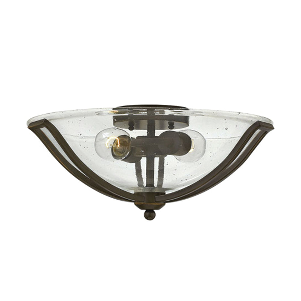 Bolla Duo Light Flush Mount Ceiling Light-Hinkley Lighting-HINKLEY-4660OB-OPAL-Flush MountsOlde Bronze Indoor-Etched Opal-MED-2-France and Son