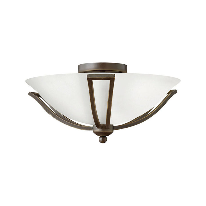 Bolla Duo Light Flush Mount Ceiling Light-Hinkley Lighting-HINKLEY-4660OB-OPAL-Flush MountsOlde Bronze Indoor-Etched Opal-MED-3-France and Son