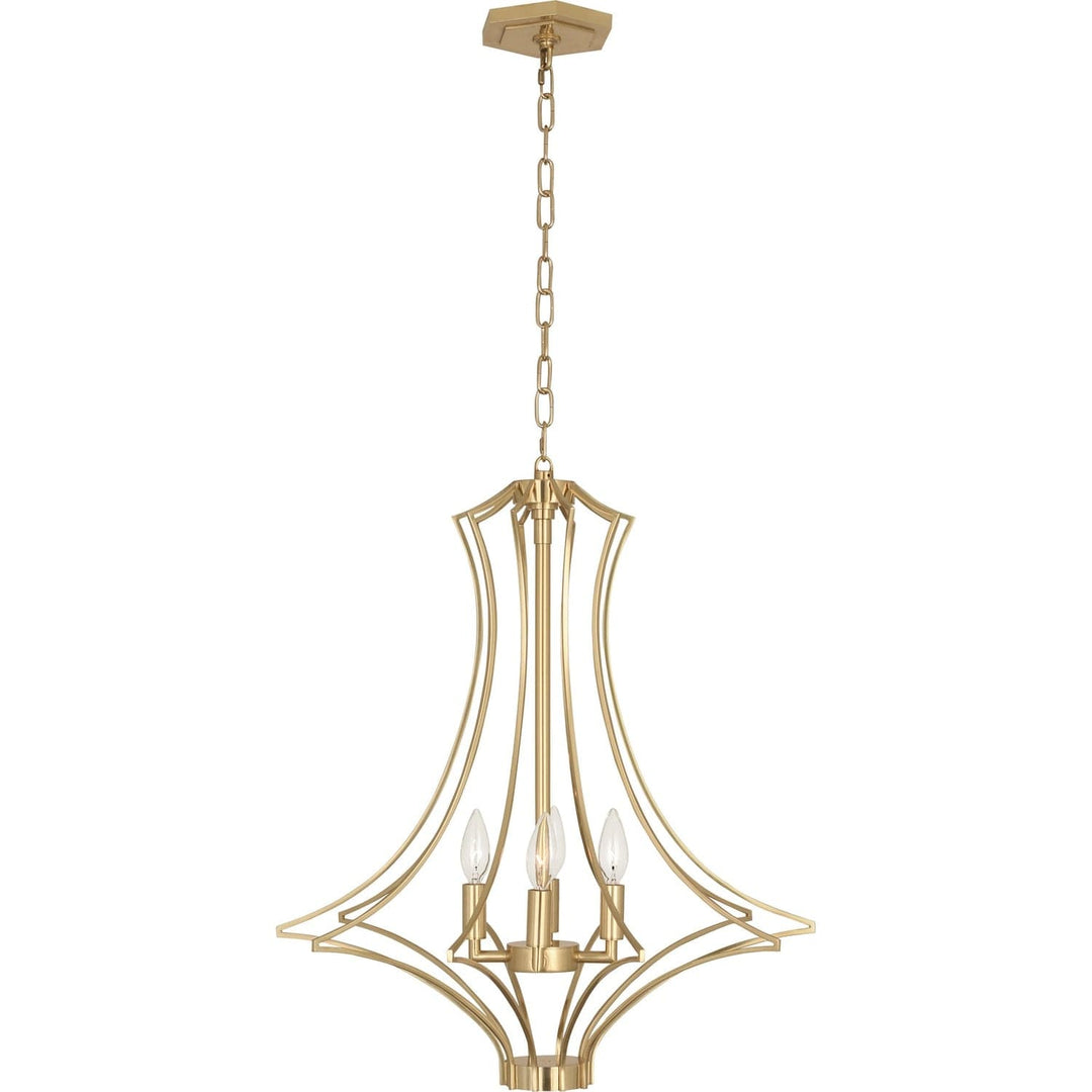 Grace Chandelier-Robert Abbey Fine Lighting-ABBEY-467-ChandeliersModern Brass Finish-1-France and Son