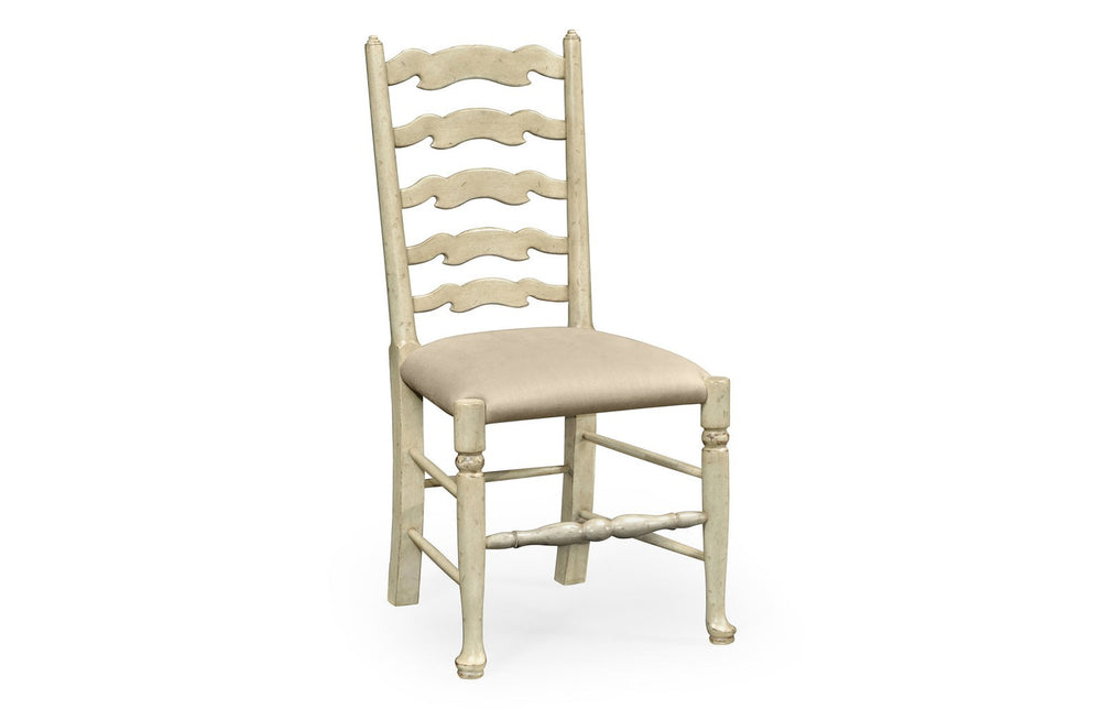 Traditional Ladderback Grey Painted Dining Side Chair-Jonathan Charles-JCHARLES-492296-SC-PCS-F001-Dining Chairs-2-France and Son