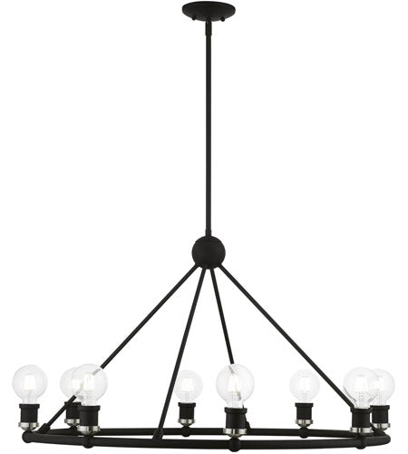 Lansdale Chandelier-Livex Lighting-LIVEX-47168-04-ChandeliersBlack with Brushed Nickel Accents-4-France and Son