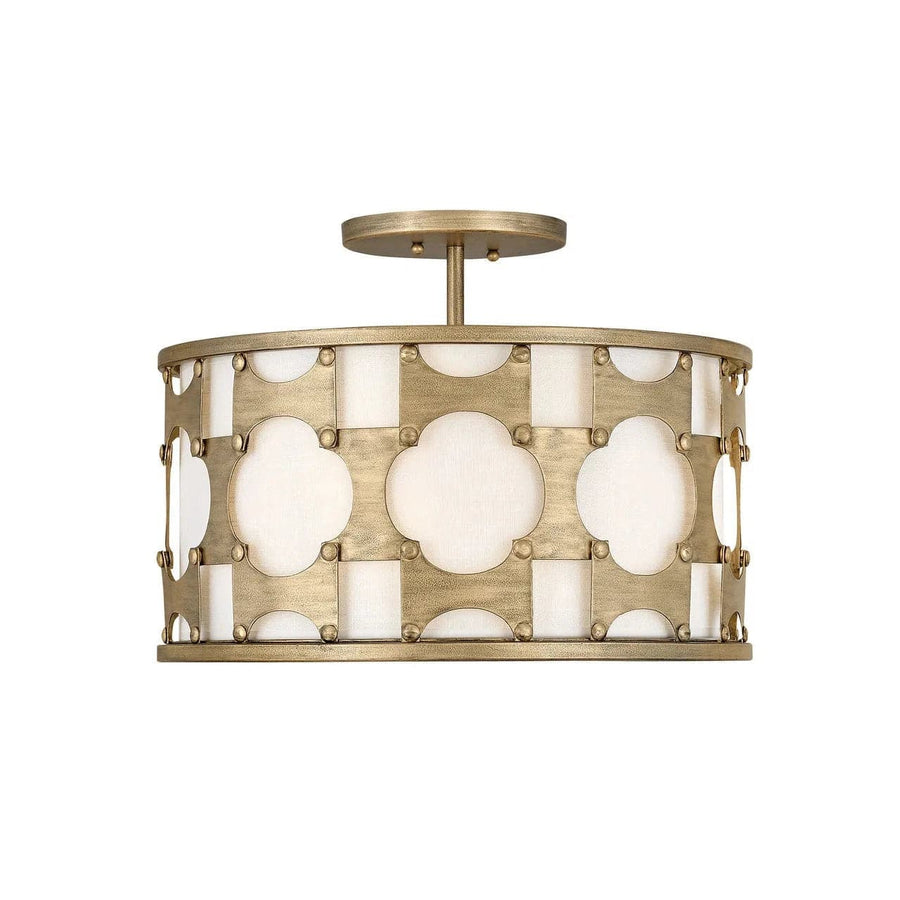 Carter Medium Semi - Flush Mount-Hinkley Lighting-HINKLEY-4733BNG-Flush MountsGold-1-France and Son