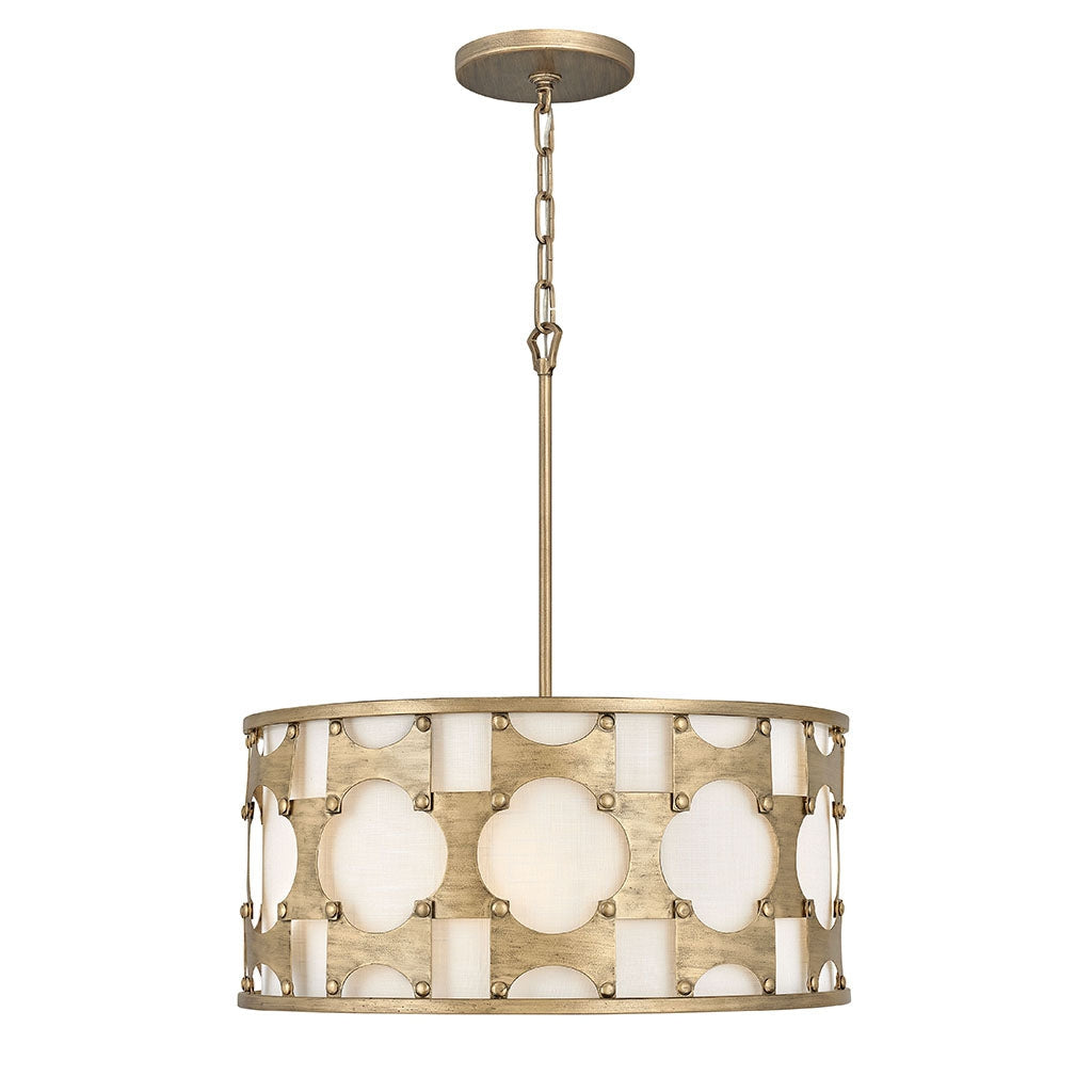 Carter Medium Drum Chandelier-Hinkley Lighting-HINKLEY-4735BNG-ChandeliersBurnished Gold-1-France and Son