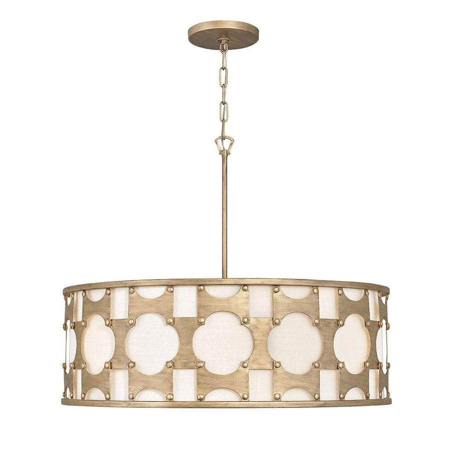 Chandelier Carter - Large Drum-Hinkley Lighting-HINKLEY-4736BNG-1-ChandeliersBurnished Gold-1-France and Son