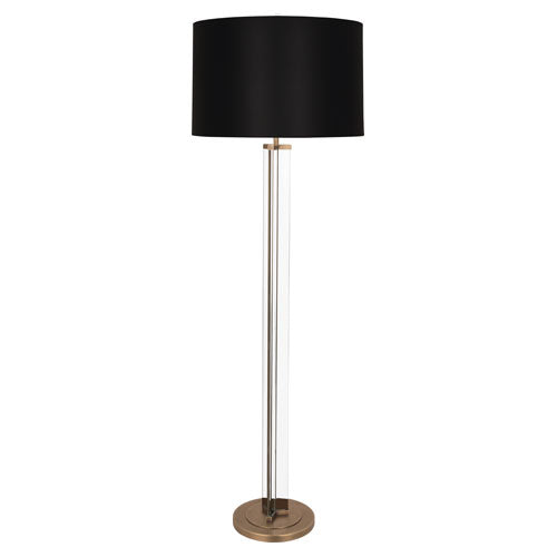 Fineas Floor Lamp-Robert Abbey Fine Lighting-ABBEY-473B-Floor LampsClear Glass With White Lining-4-France and Son