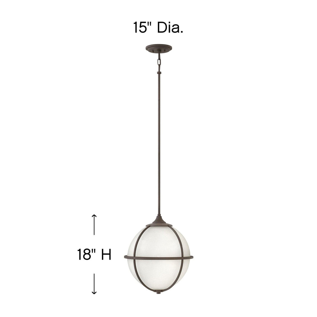 Odeon Medium Orb Pendant-Hinkley Lighting-HINKLEY-4744SA-PendantsSatin Brass-6-France and Son