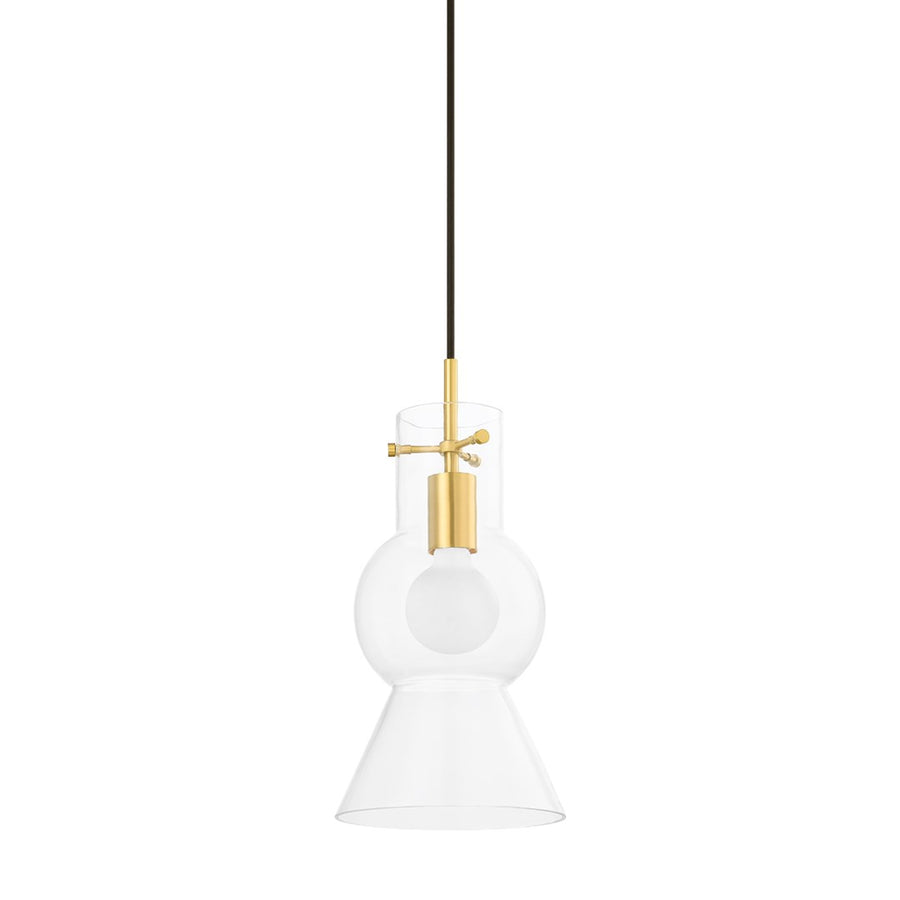 Mirabel 1 Light Pendant - Small-Mitzi-HVL-H702701S-AGB-PendantsAged brass-1-France and Son