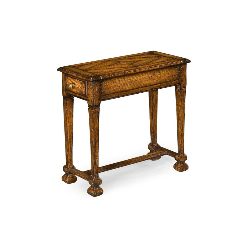 Narrow Walnut Side Table-Jonathan Charles-JCHARLES-493446-MFW-Side Tables-1-France and Son