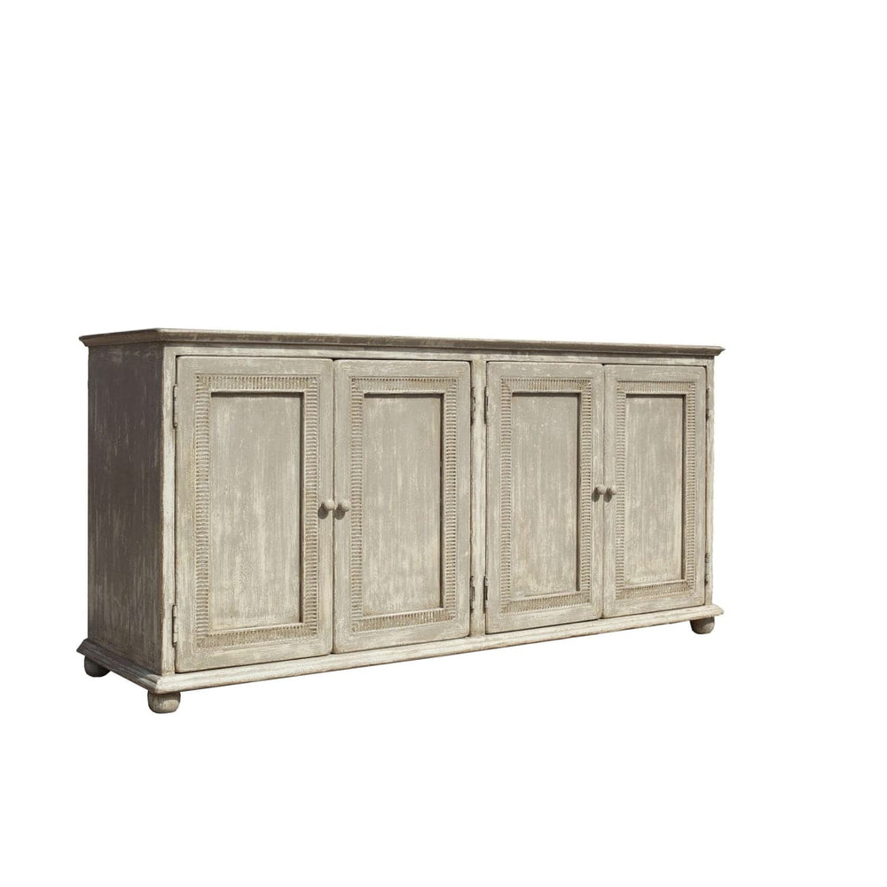 Pie Crust Door Cabinet-SARREID-SARREID-29939-Sideboards & Credenzas-1-France and Son