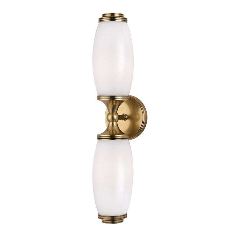 Brooke 2 Light Wall Sconce-Hudson Valley-HVL-1682-AGB-Wall LightingBrass-1-France and Son