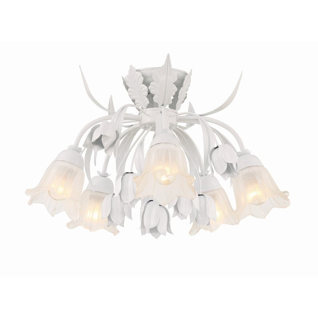 Southport 5 Light Floral Ceiling Mount-Crystorama Lighting Company-CRYSTO-4810-WW-Flush Mounts-1-France and Son