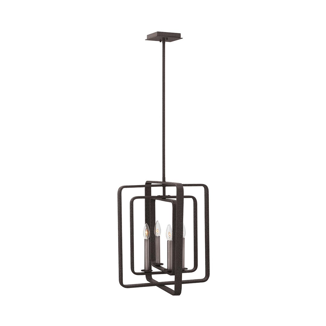 Quentin Pendant & Chandelier Ceiling Light-Hinkley Lighting-HINKLEY-4814DZ-Pendants4 Tier-Square-Aged Zinc-9-France and Son