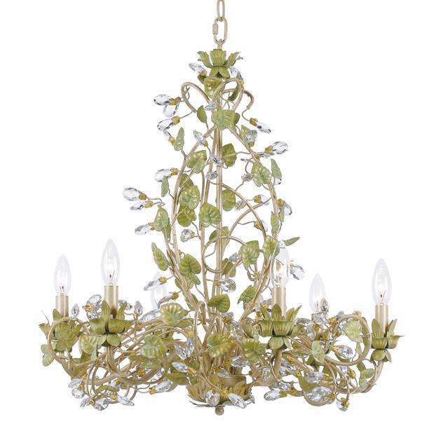 Josie 6 Light Chandelier-Crystorama Lighting Company-CRYSTO-4846-CT-Chandeliers-1-France and Son