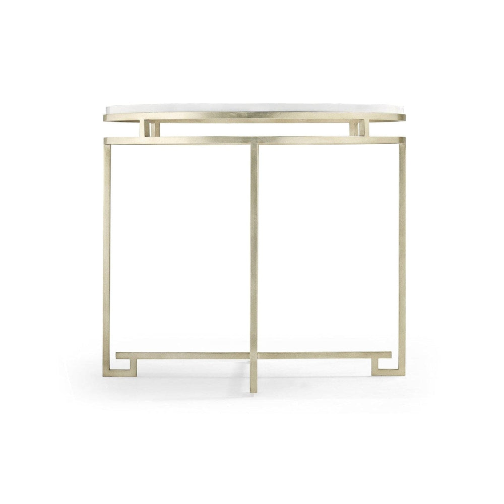Modern Accents Round Side Table-Jonathan Charles-JCHARLES-500380-SIL-LCD-Side Tables-2-France and Son