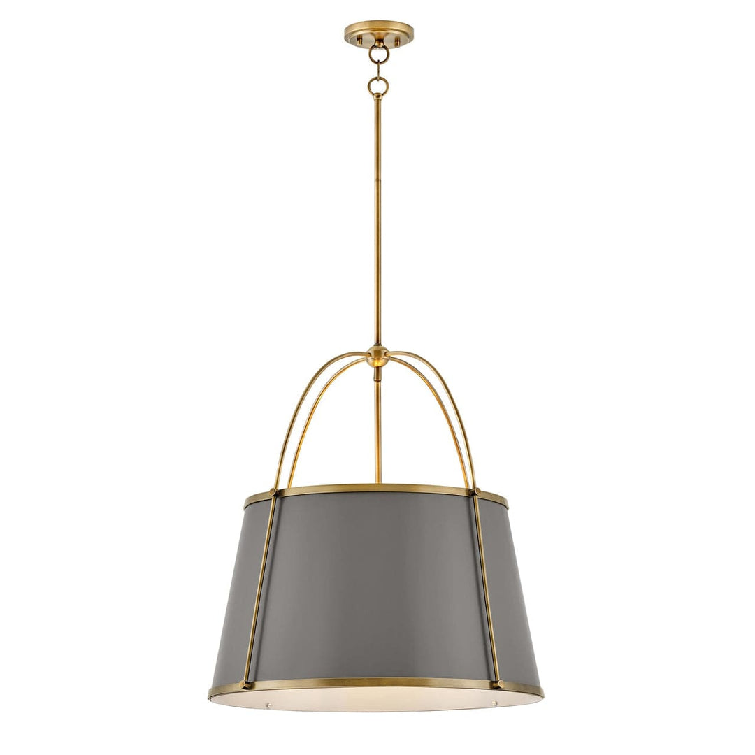 Chandelier Clarke - Large Pendant-Hinkley Lighting-HINKLEY-4895LDB-ChandeliersLacquered Dark Brass-1-France and Son