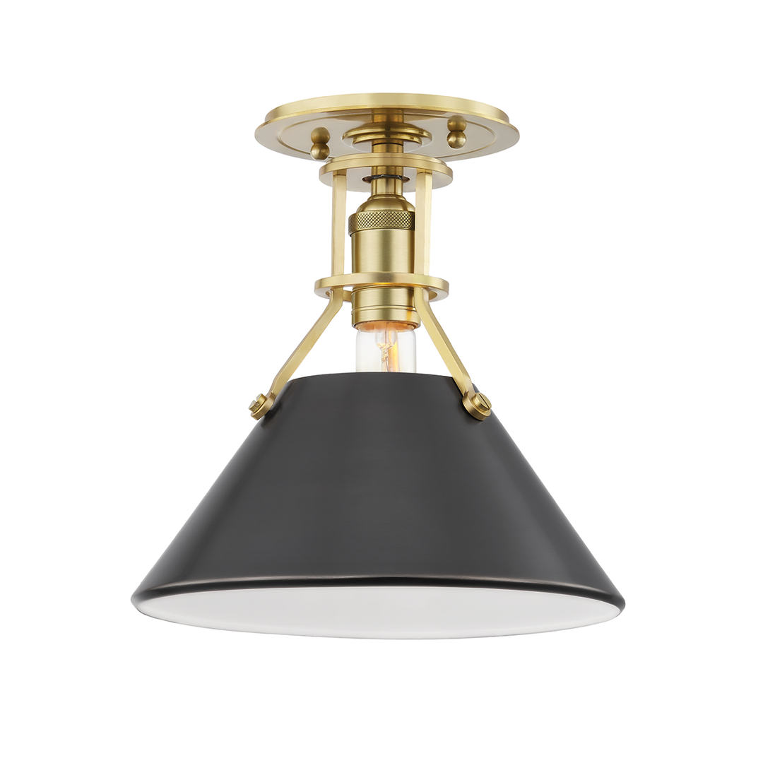 Metal No.2 1 Light Semi Flush-Hudson Valley-HVL-MDS954-ADB-Flush MountsAged / Antique Distressed Bronze-1-France and Son