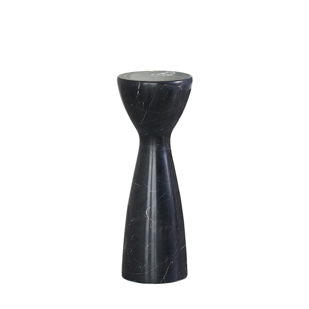 Marble Tower Table-Global Views-GVSA-9.93034-Side TablesSmall-Black-4-France and Son