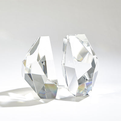 S/2 Crystal Bookends-Global Views-GVSA-8.82942-BookendsClear-1-France and Son