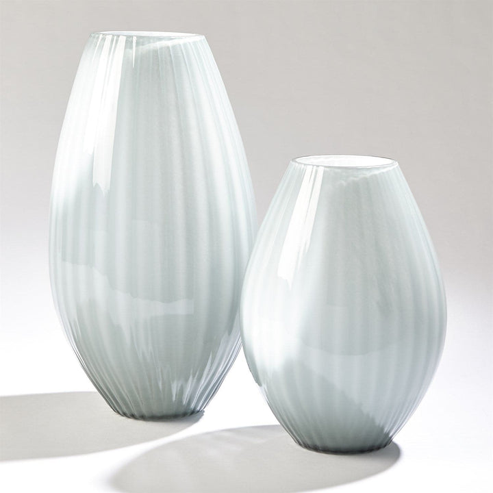 Cased Glass Stripe Vase-France & Son-GVSA-3.31622-VasesLarge-Grey-4-France and Son