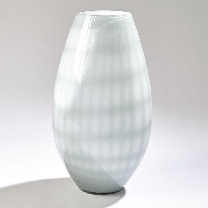 Cased Glass Grid Vase-Global Views-GVSA-3.31610-VasesLarge-Blue-2-France and Son