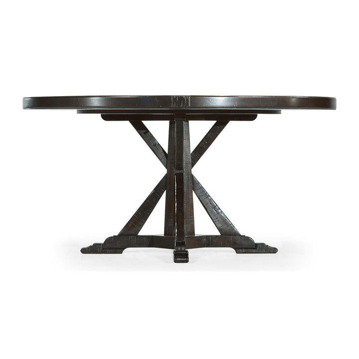 Circular Dining Table-Jonathan Charles-JCHARLES-491086-48D-CFW-Dining TablesCountry Walnut-48" Without Inbuilt Lazy Susan-40-France and Son