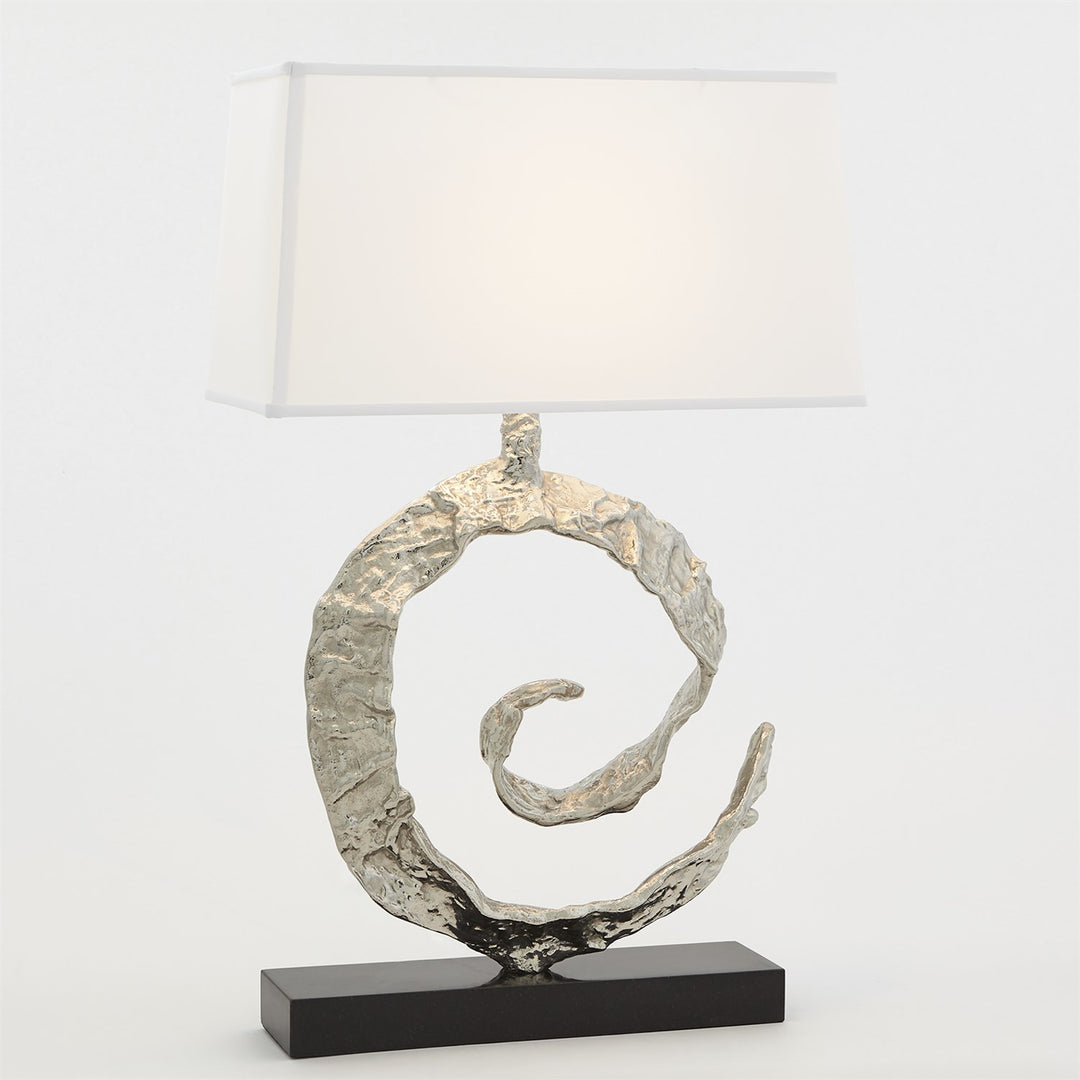 Swirl Lamp-Global Views-GVSA-9.93556-Table LampsNickel With Black Granite-1-France and Son