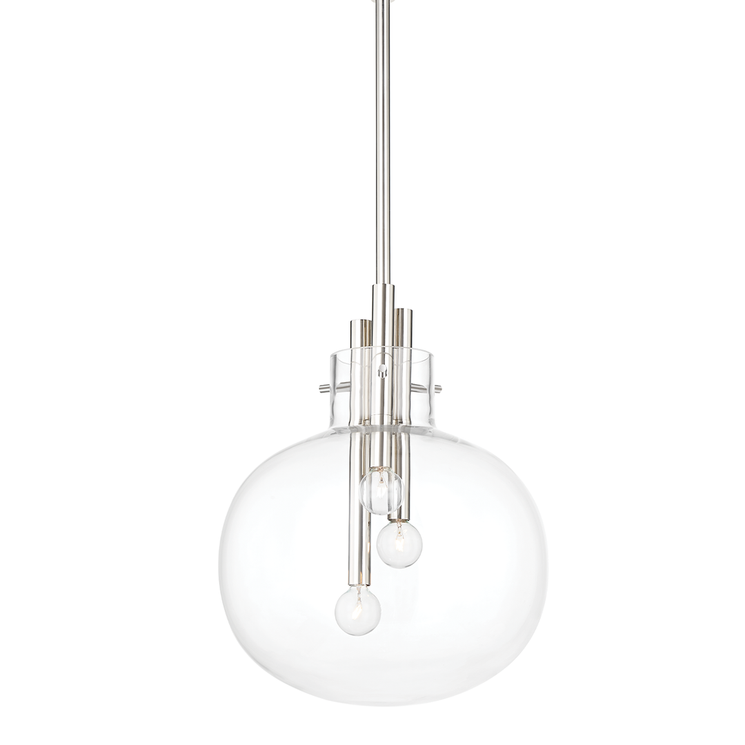 Hempstead 3 Light Pendant-Hudson Valley-HVL-3914-PN-PendantsPolished Nickel-3-France and Son