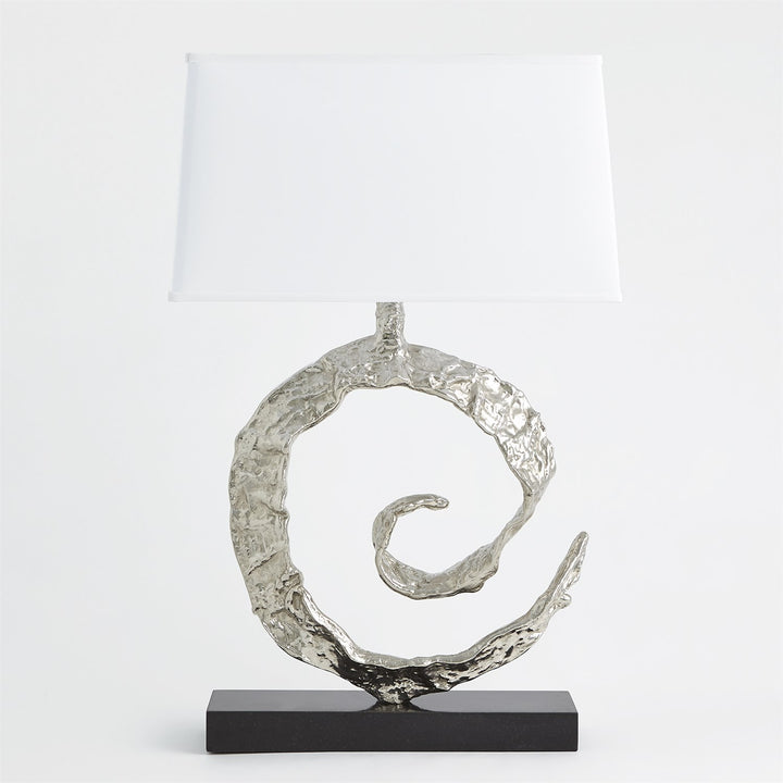Swirl Lamp-Global Views-GVSA-9.93556-Table LampsNickel With Black Granite-8-France and Son