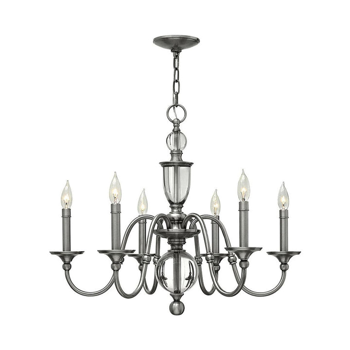 Eleanor Chandelier Ceiling Light-Hinkley Lighting-HINKLEY-4956PL-Chandeliers6 Tier-Polished Antique Nickel-3-France and Son