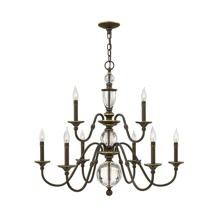 Eleanor Chandelier Ceiling Light-Hinkley Lighting-HINKLEY-4958LZ-Chandeliers9 Tier-Light Oiled Bronze-4-France and Son