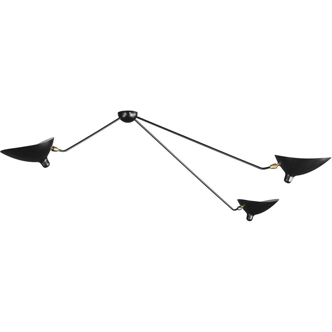 Mid-Century Modern Reproduction 3 Arm MCL-SP3 Spider Ceiling Lamp Inspired by Serge Mouille