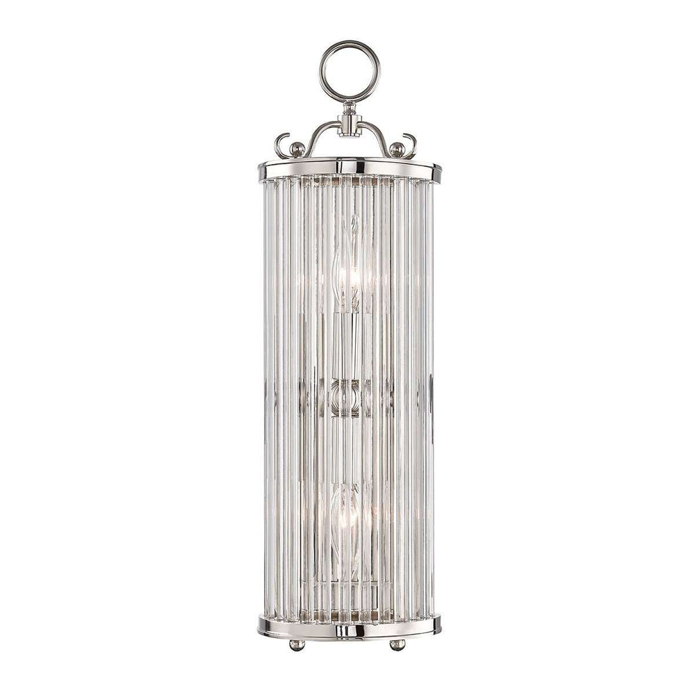 Glass No.1 1 Light Wall Sconce-Hudson Valley-HVL-MDS200-PN-Wall LightingSilver-2-France and Son
