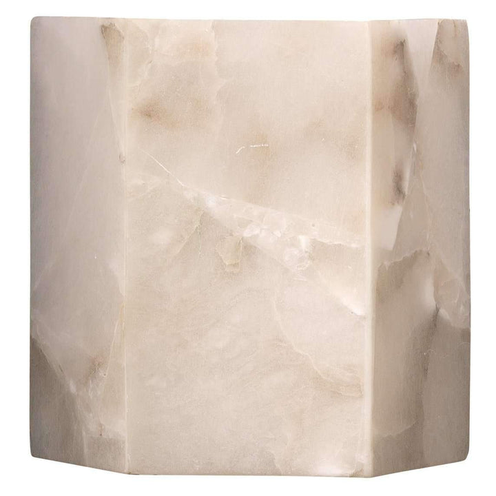 Borealis Hexagon Wall Sconce in Alabaster-Jamie Young-JAMIEYO-4BORE-SCAL-Wall Lighting-1-France and Son